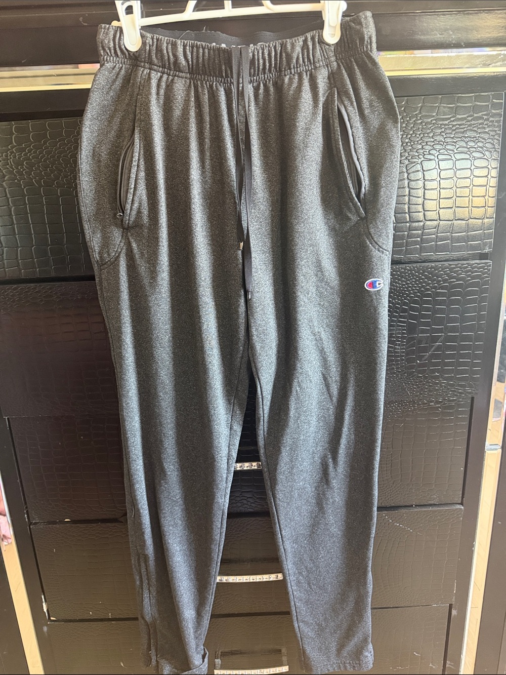 Champion Men's Charcoal Gray Zip-Pocket Joggers